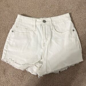 White Jean Shorts